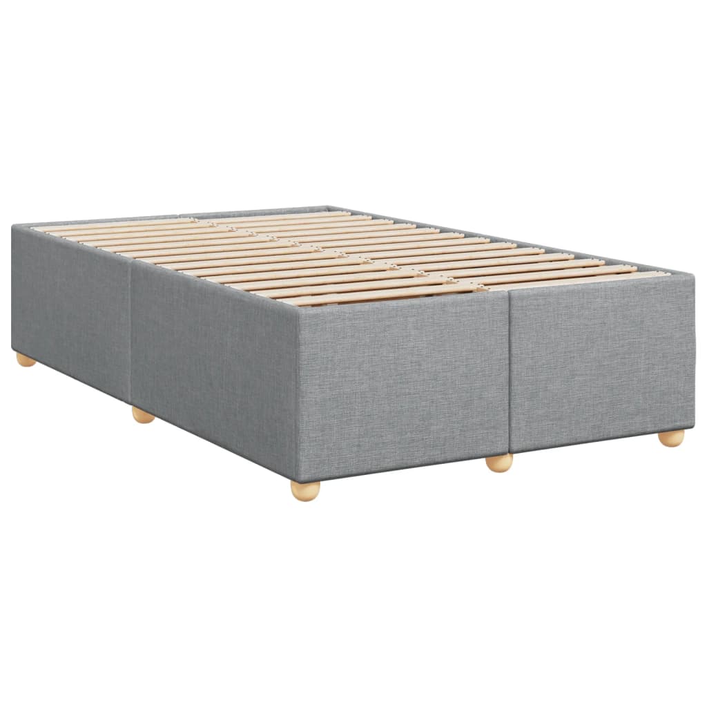 Sommier à lattes de lit et matelas gris clair 120x190 cm tissu - XIOS