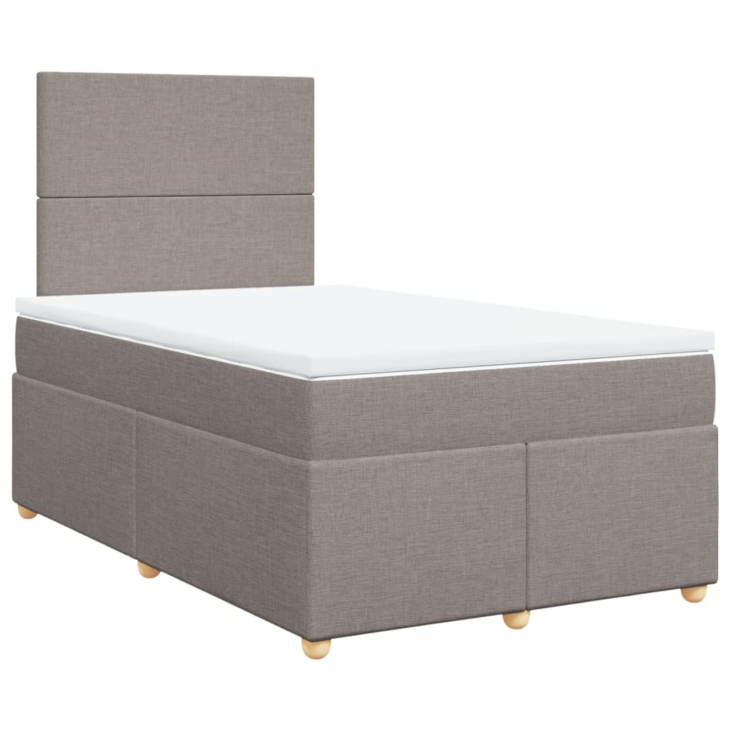 Sommier à lattes de lit avec matelas Taupe 120x200 cm Tissu - XIOS