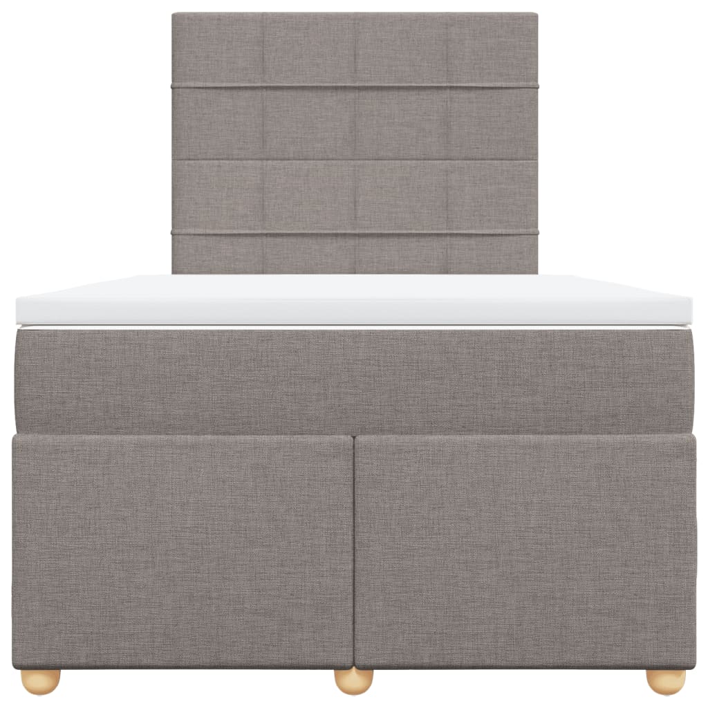 Sommier à lattes de lit avec matelas Taupe 120x200 cm Tissu - XIOS