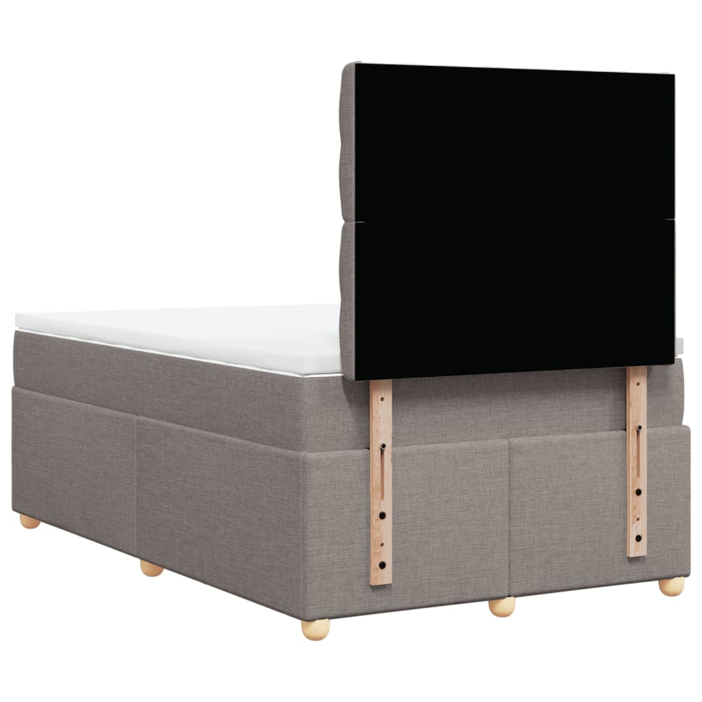 Sommier à lattes de lit avec matelas Taupe 120x200 cm Tissu - XIOS