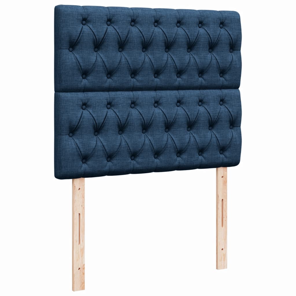 Sommier à lattes de lit avec matelas Bleu 120x200 cm Tissu - XIOS