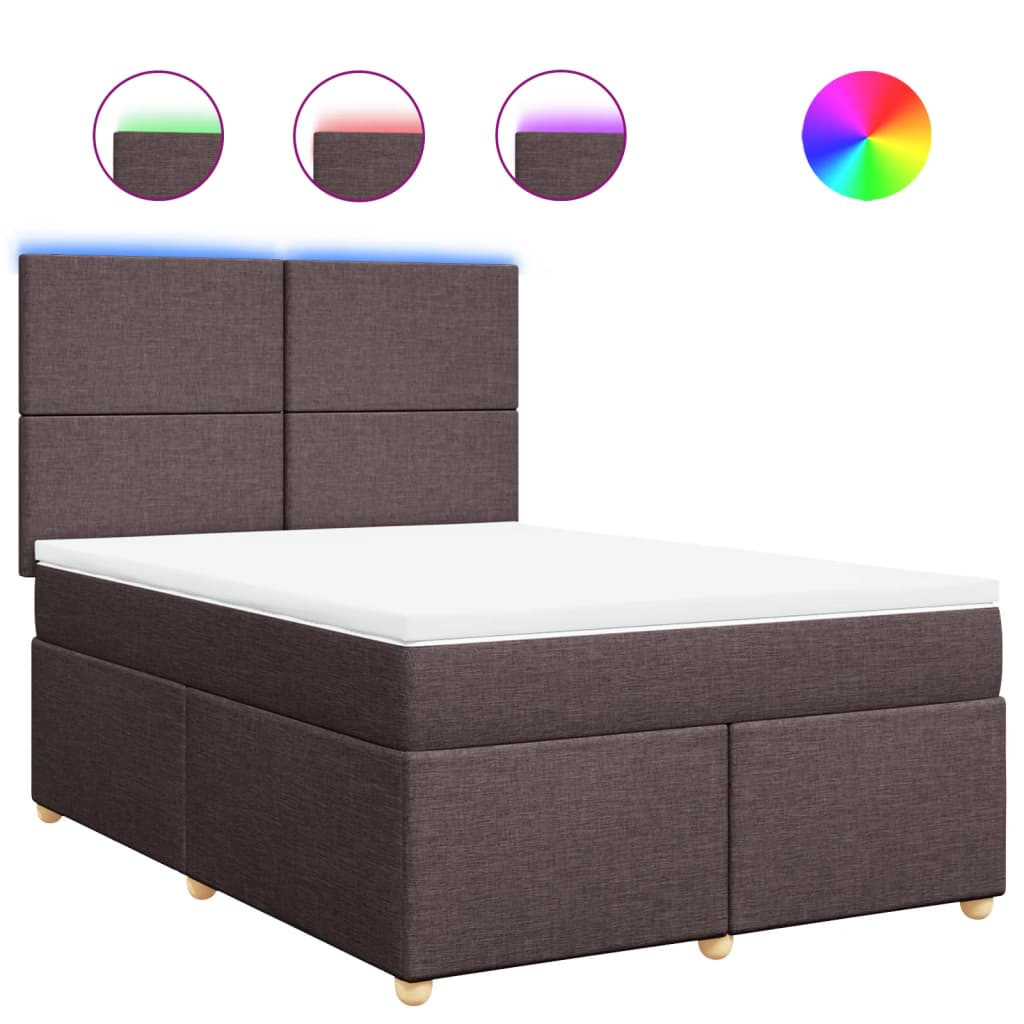Sommier à lattes de lit avec matelas Marron foncé 140x190 cm - XIOS