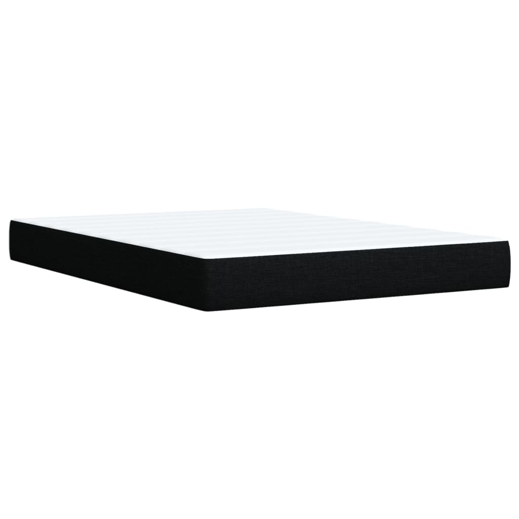 Sommier à lattes de lit avec matelas Noir 140x190 cm Tissu - XIOS