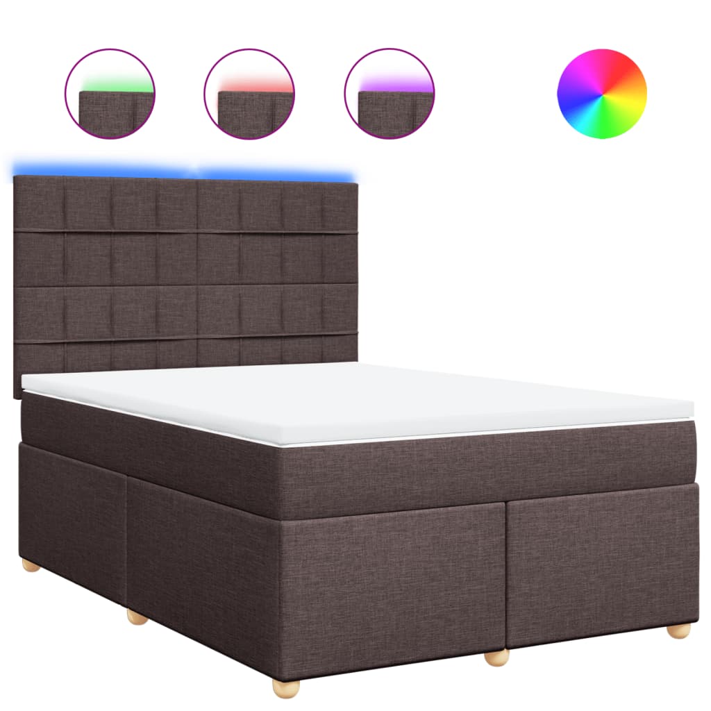 Sommier à lattes de lit avec matelas Marron foncé 140x190 cm - XIOS
