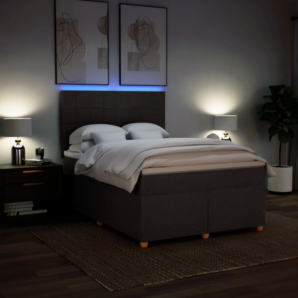 Sommier à lattes de lit avec matelas Marron foncé 140x190 cm - XIOS