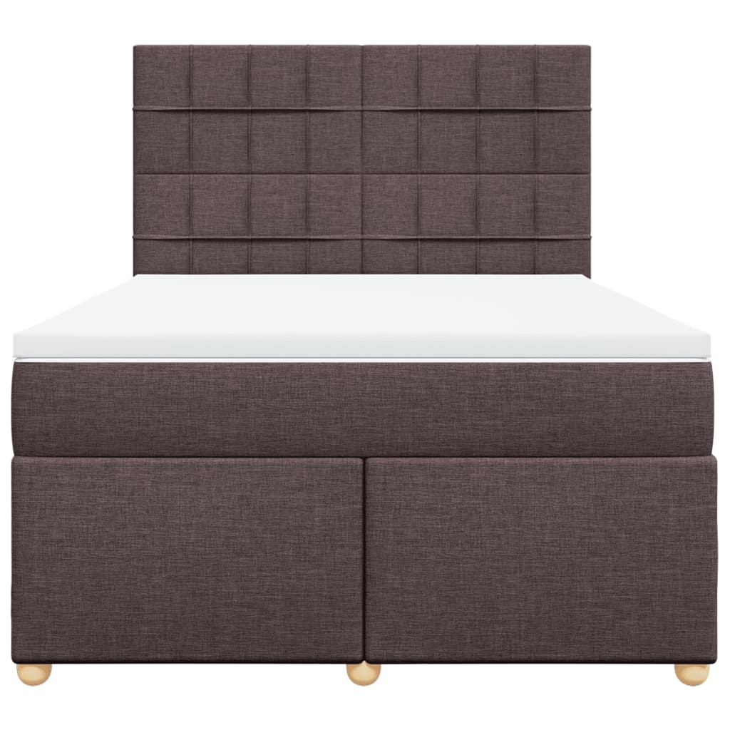 Sommier à lattes de lit avec matelas Marron foncé 140x190 cm - XIOS