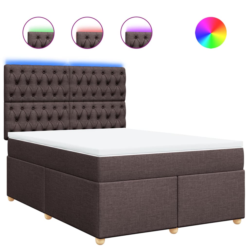 Sommier à lattes de lit avec matelas Marron foncé 140x190 cm - XIOS