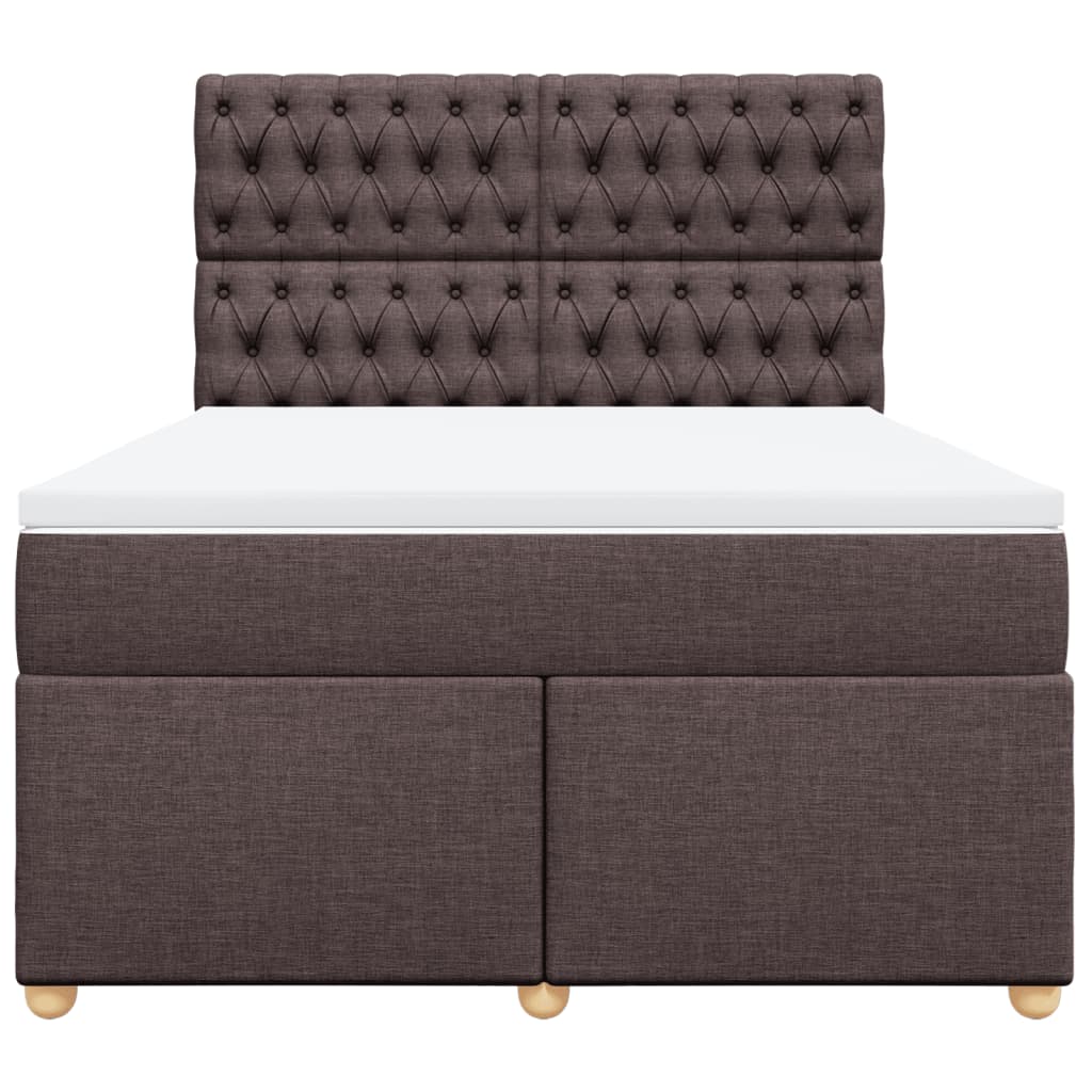 Sommier à lattes de lit avec matelas Marron foncé 140x190 cm - XIOS