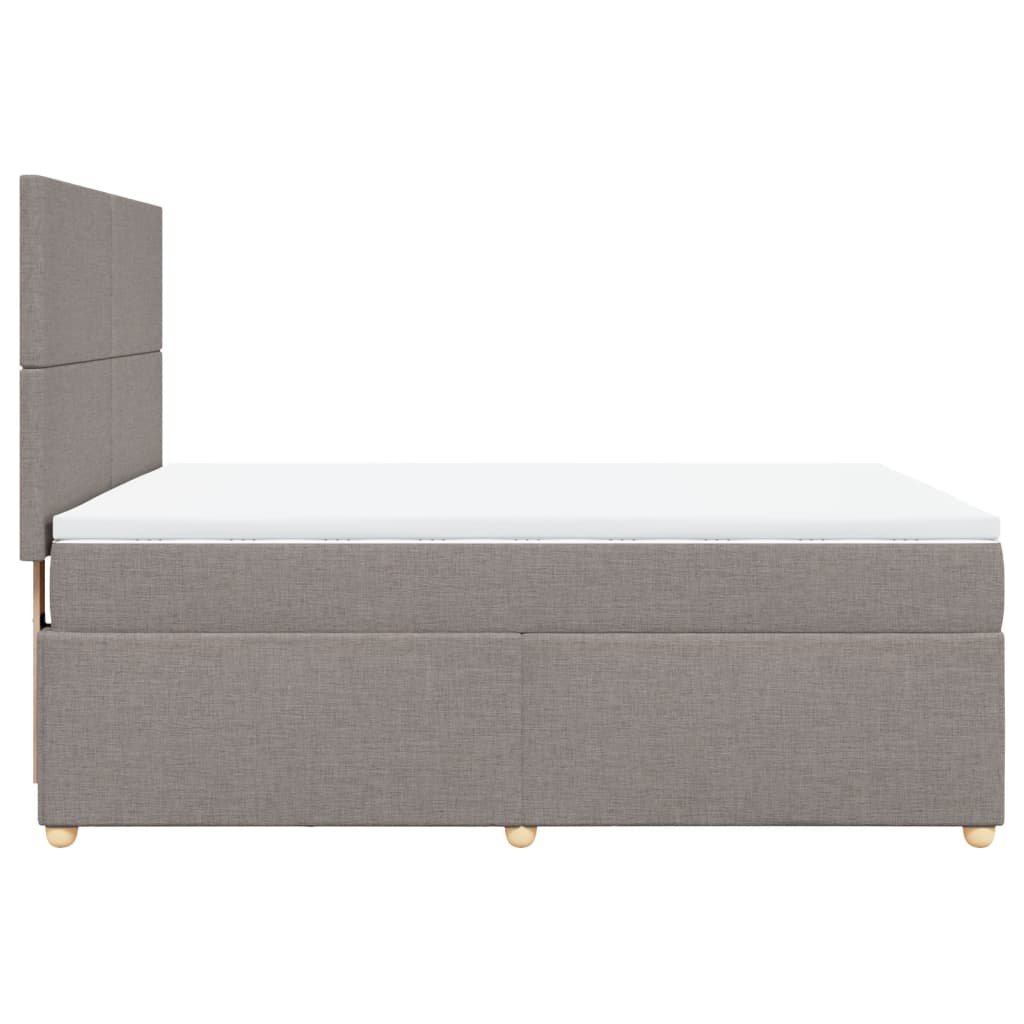 Sommier à lattes de lit avec matelas Taupe 140x200 cm Tissu - XIOS