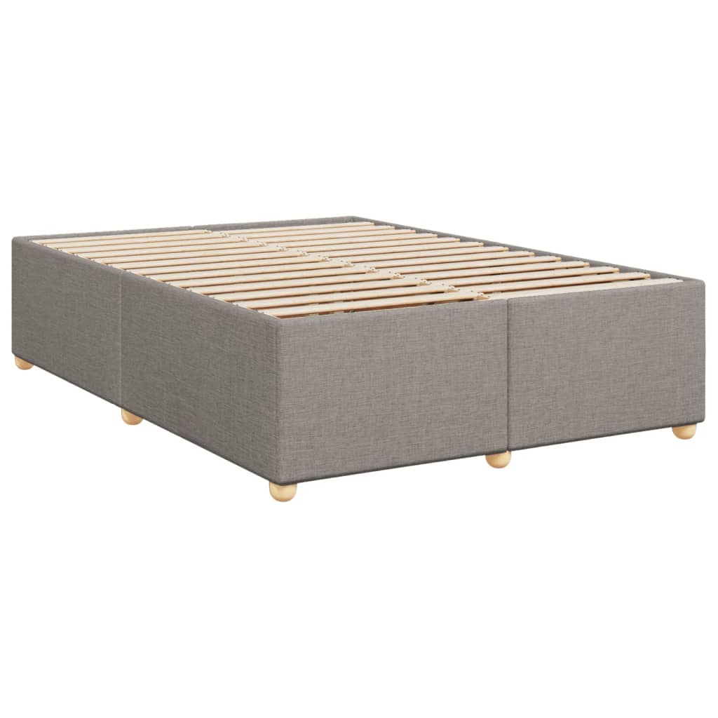 Sommier à lattes de lit avec matelas Taupe 140x200 cm Tissu - XIOS