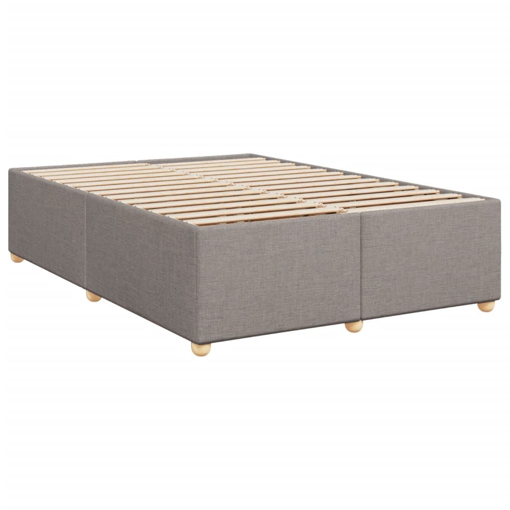 Sommier à lattes de lit avec matelas Taupe 160x200 cm Tissu - XIOS