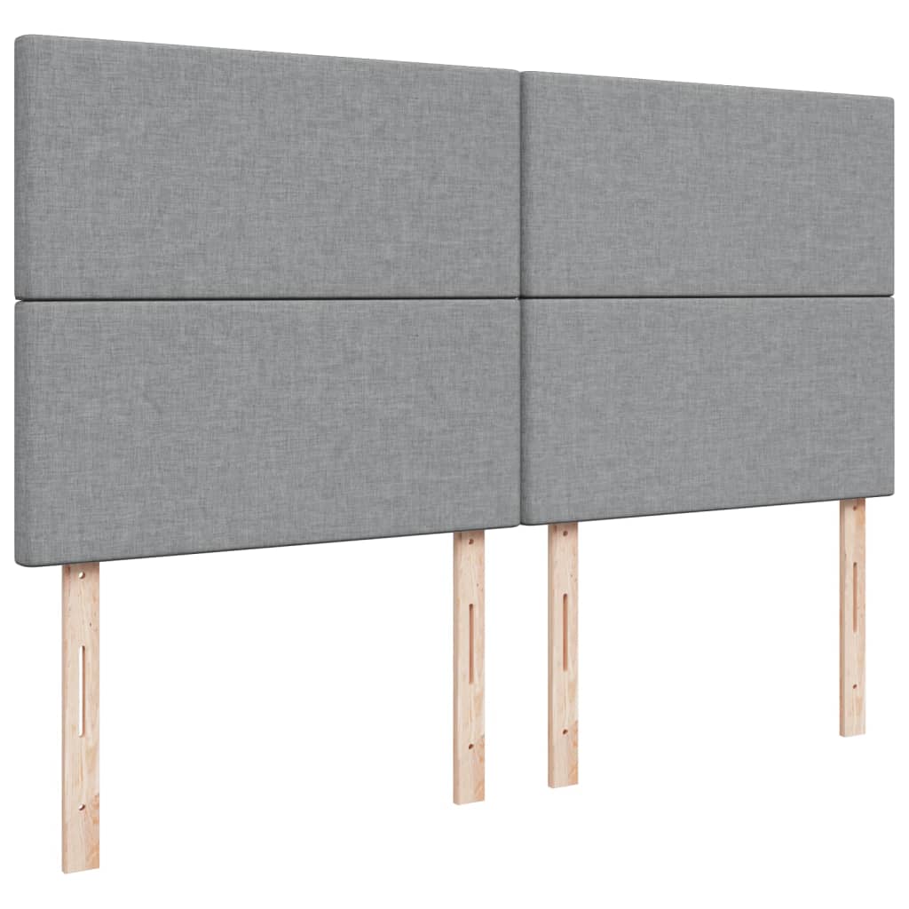 Sommier à lattes de lit avec matelas Gris clair 180x200cm Tissu - XIOS