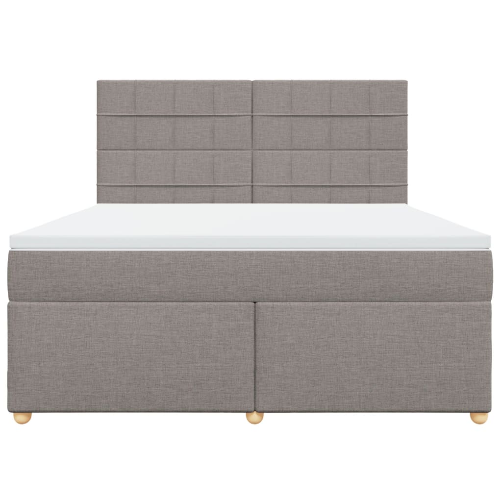 Sommier à lattes de lit avec matelas Taupe 180x200 cm Tissu - XIOS