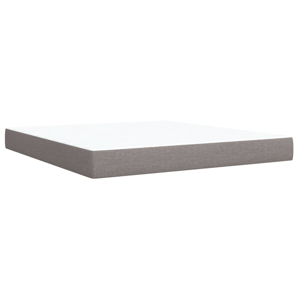 Sommier à lattes de lit avec matelas Taupe 180x200 cm Tissu - XIOS