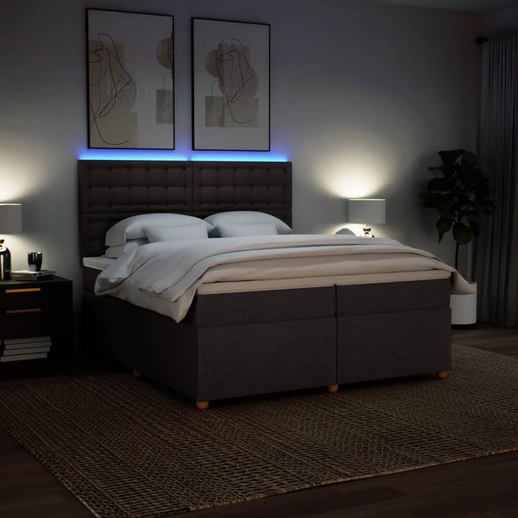 Sommier à lattes de lit avec matelas Marron foncé 200x200 cm - XIOS