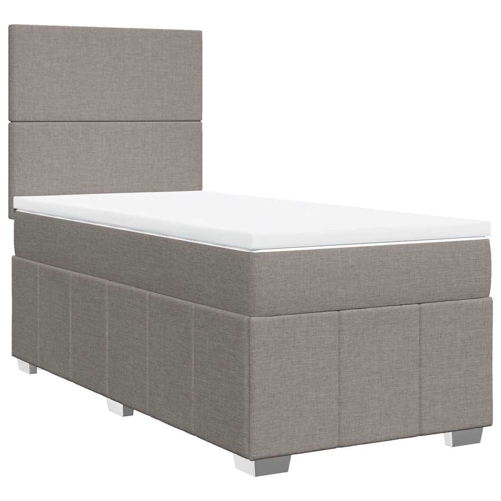Sommier à lattes de lit avec matelas Taupe 80x200 cm Tissu - XIOS