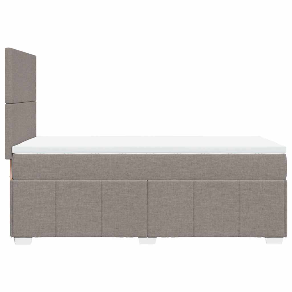Sommier à lattes de lit avec matelas Taupe 80x200 cm Tissu - XIOS