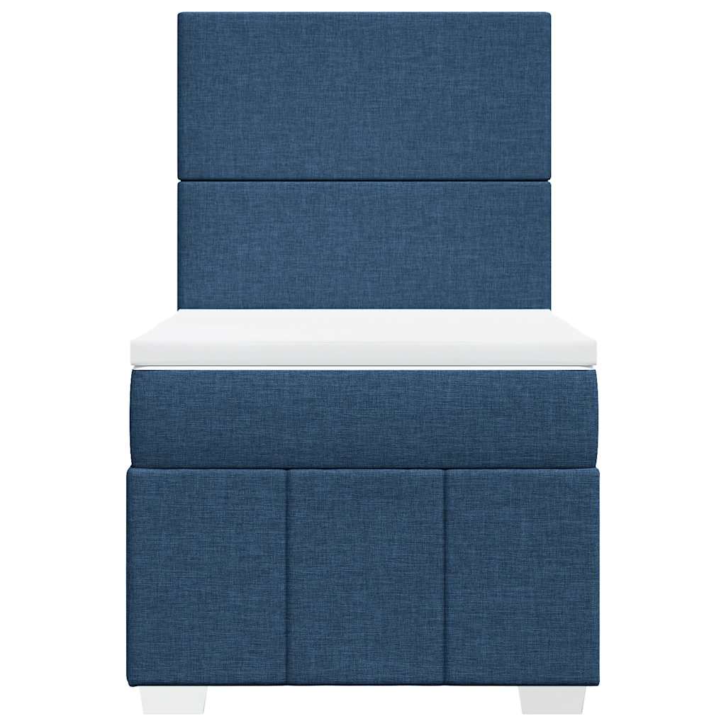 Sommier à lattes de lit avec matelas Bleu 80x200 cm Tissu