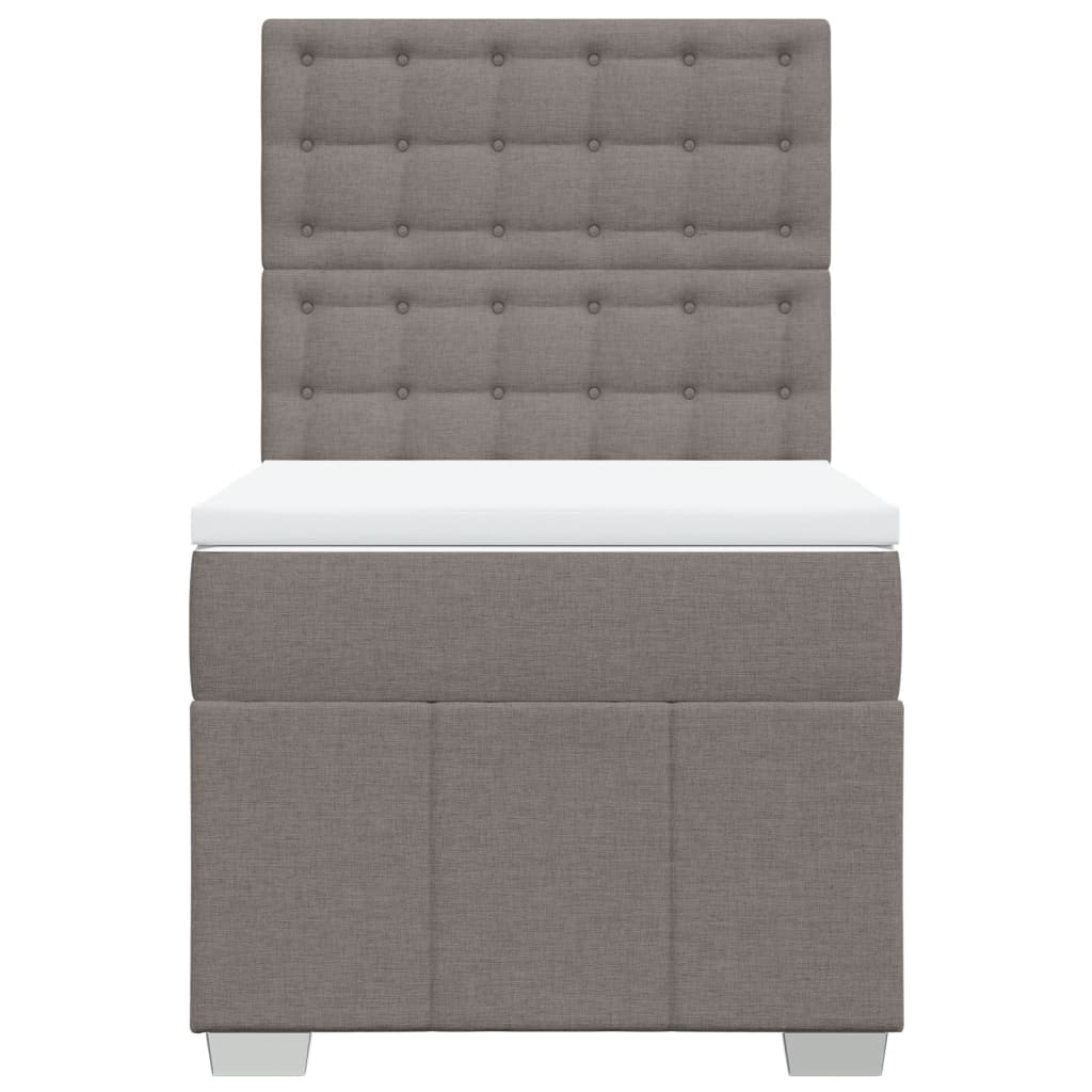 Sommier à lattes de lit avec matelas Taupe 80x200 cm Tissu - XIOS