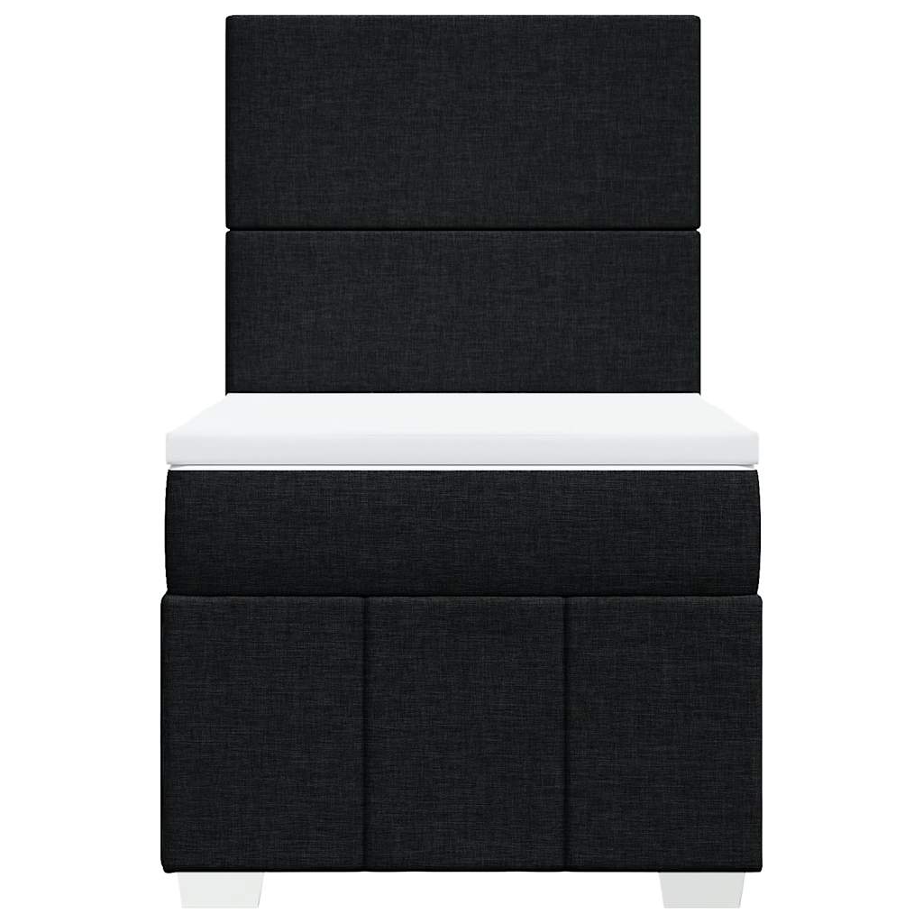 Sommier à lattes de lit avec matelas Noir 90x190 cm Tissu - XIOS