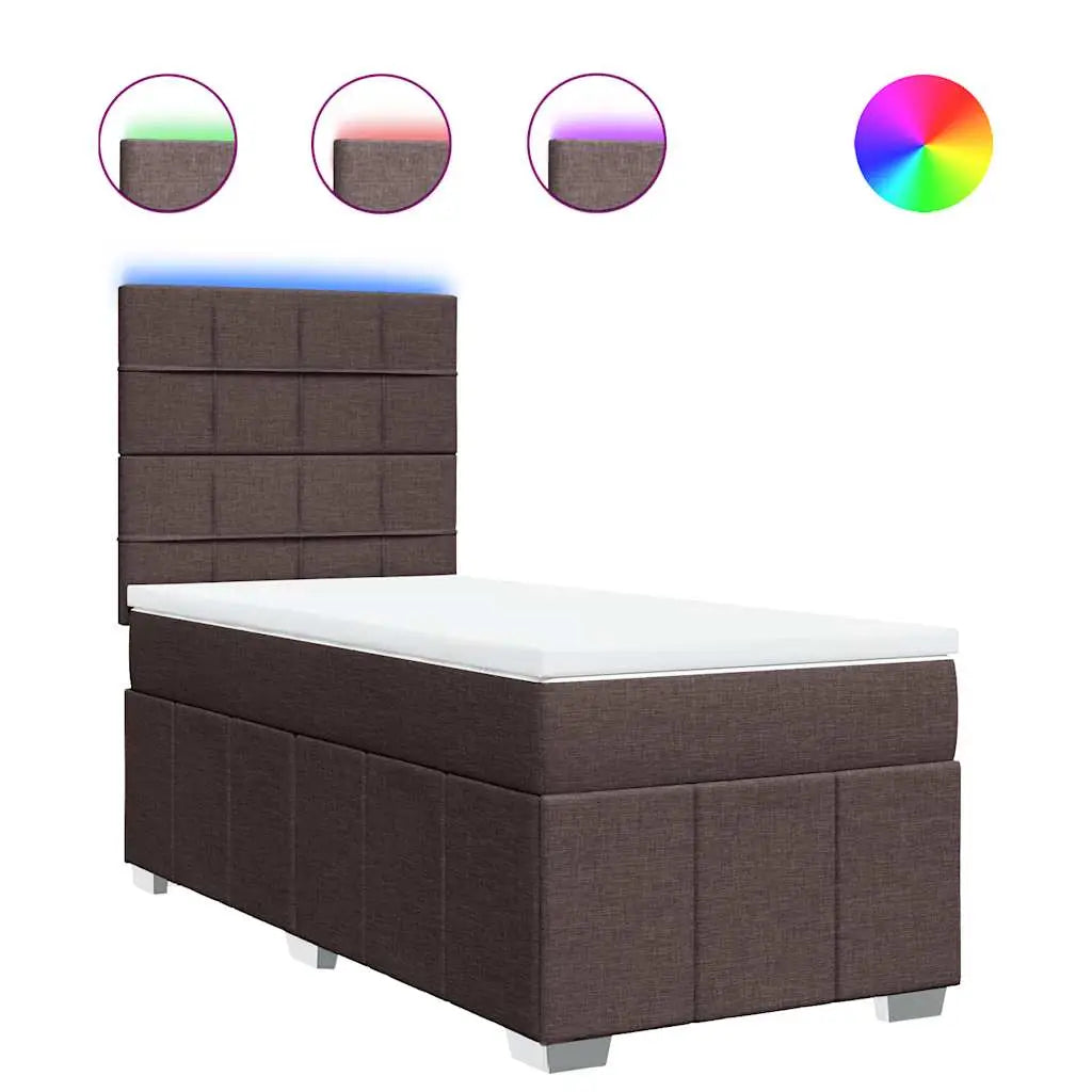 Sommier à lattes de lit avec matelas Marron foncé 90x200 cm - XIOS