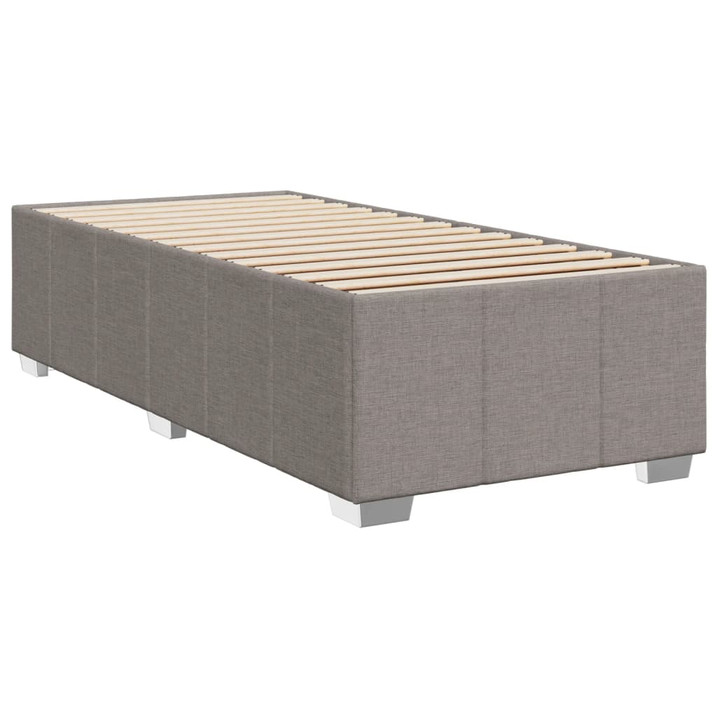Sommier à lattes de lit avec matelas Taupe 90x200 cm Tissu - XIOS