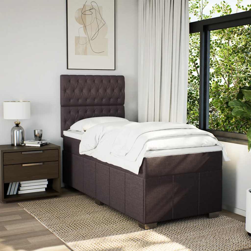 Sommier à lattes de lit avec matelas Marron foncé 90x200 cm - XIOS