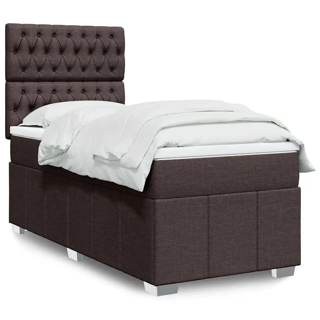 Sommier à lattes de lit avec matelas Marron foncé 90x200 cm - XIOS