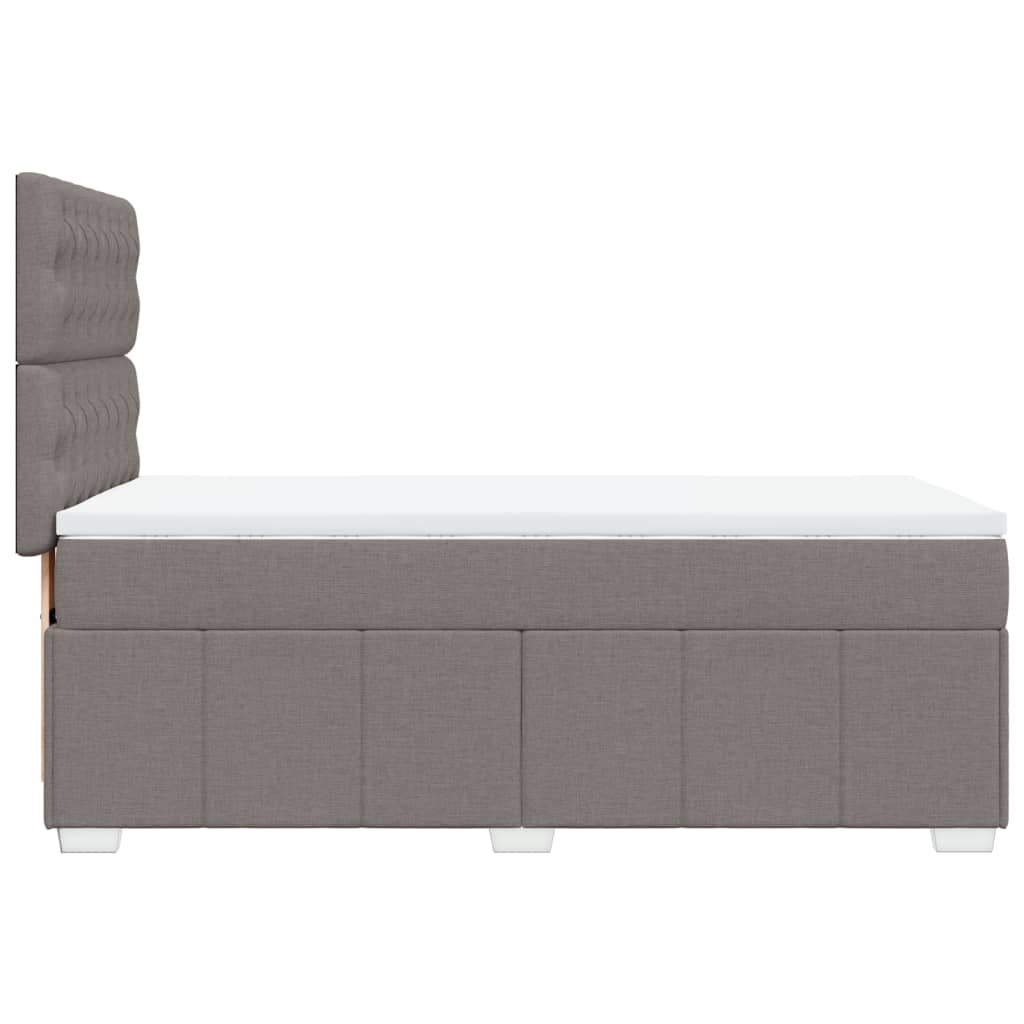 Sommier à lattes de lit avec matelas Taupe 90x200 cm Tissu - XIOS