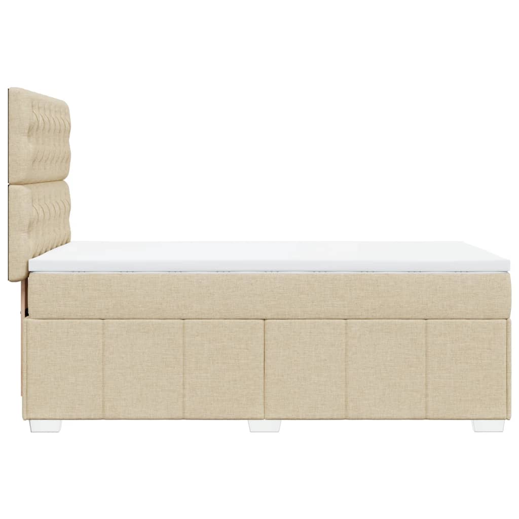 Sommier à lattes de lit avec matelas Crème 100x200 cm Tissu - XIOS