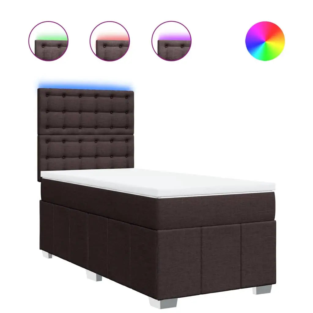 Sommier à lattes de lit avec matelas Marron foncé 100x200 cm - XIOS