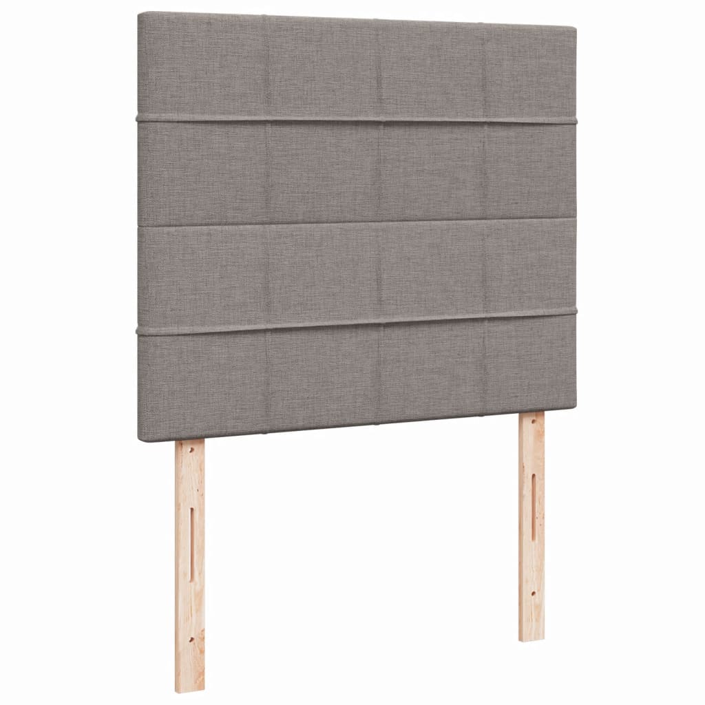 Sommier à lattes de lit avec matelas taupe 120x190 cm tissu - XIOS