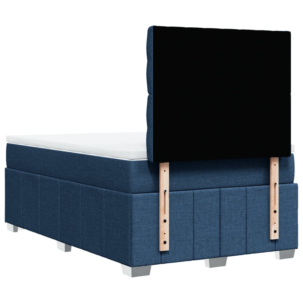 Sommier à lattes de lit avec matelas Bleu 120x200 cm Tissu - XIOS