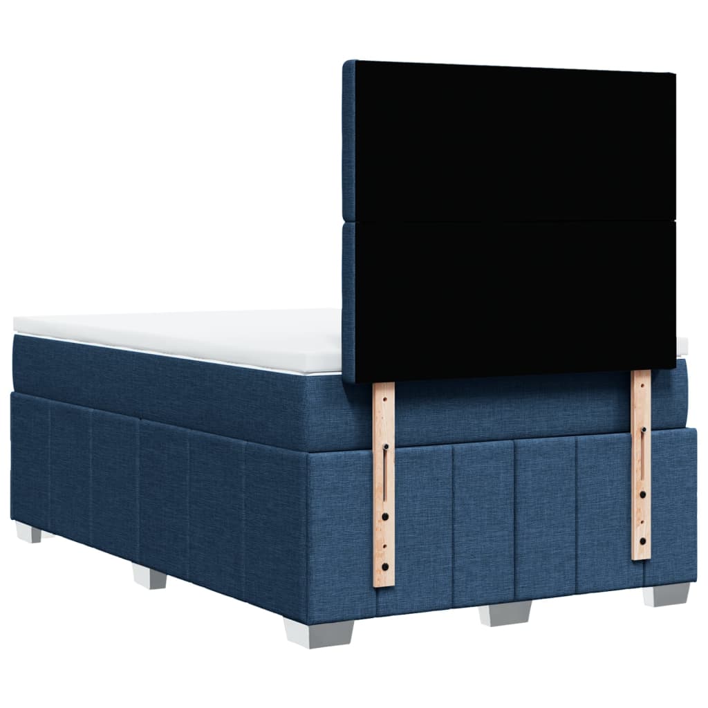 Sommier à lattes de lit avec matelas Bleu 120x200 cm Tissu - XIOS