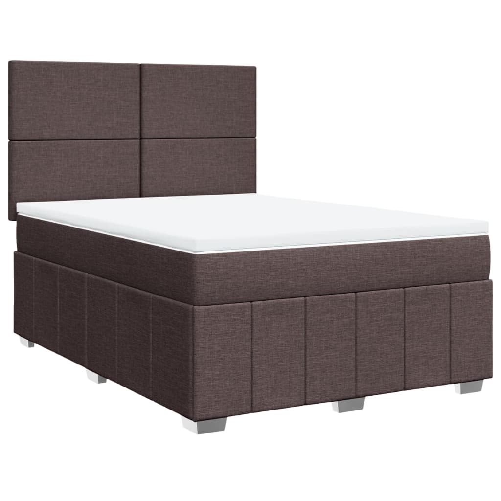 Sommier à lattes de lit avec matelas Marron foncé 140x190 cm - XIOS