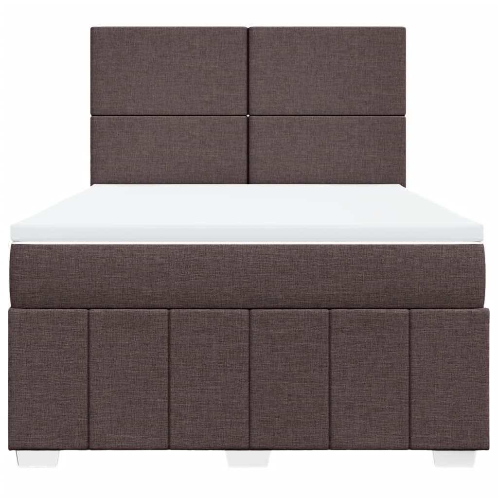 Sommier à lattes de lit avec matelas Marron foncé 140x190 cm - XIOS