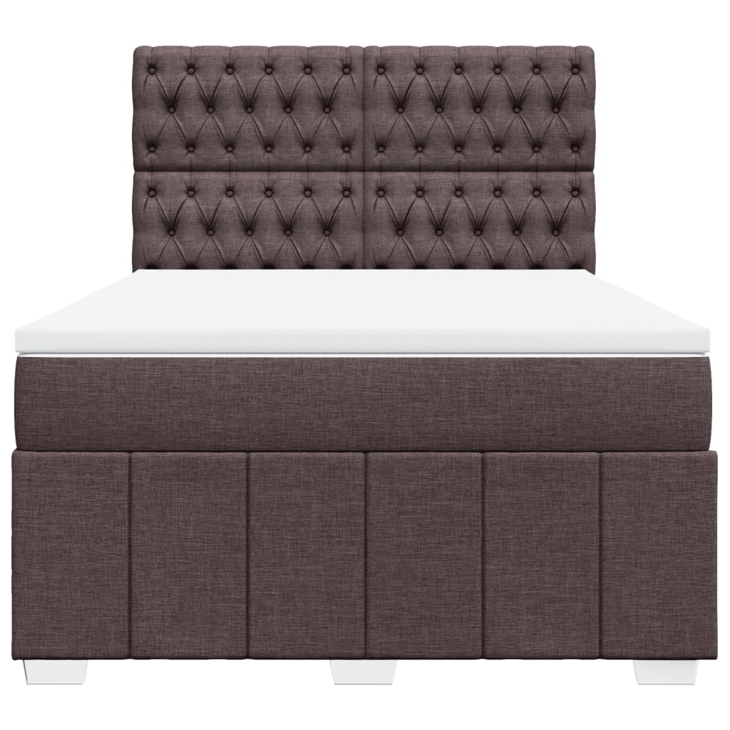 Sommier à lattes de lit avec matelas Marron foncé 140x190 cm - XIOS