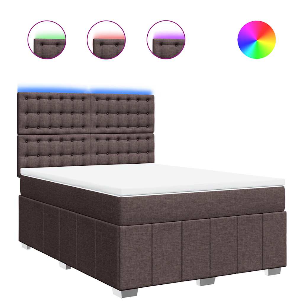 Sommier à lattes de lit avec matelas Marron foncé 140x190 cm - XIOS