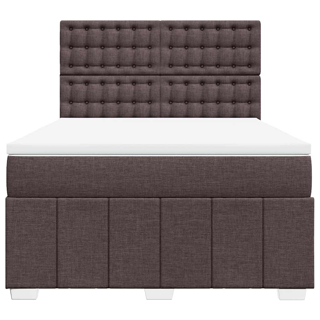 Sommier à lattes de lit avec matelas Marron foncé 140x190 cm - XIOS