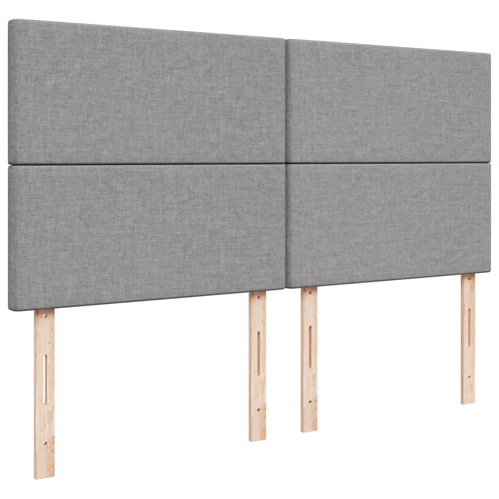 Sommier à lattes de lit avec matelas Gris clair 180x200cm Tissu - XIOS