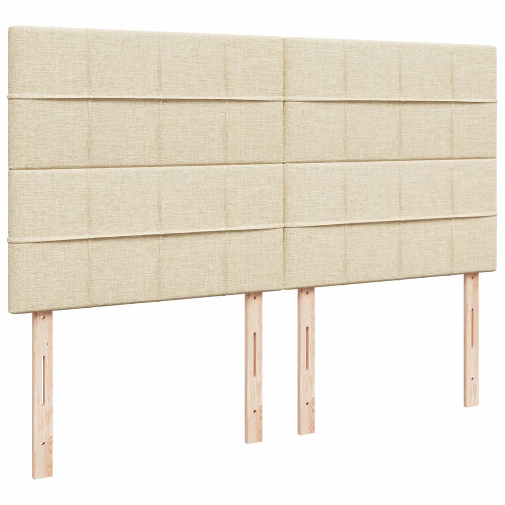 Sommier à lattes de lit avec matelas Crème 180x200 cm Tissu - XIOS