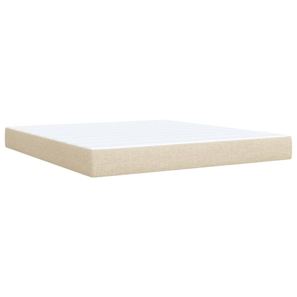 Sommier à lattes de lit avec matelas Crème 180x200 cm Tissu - XIOS