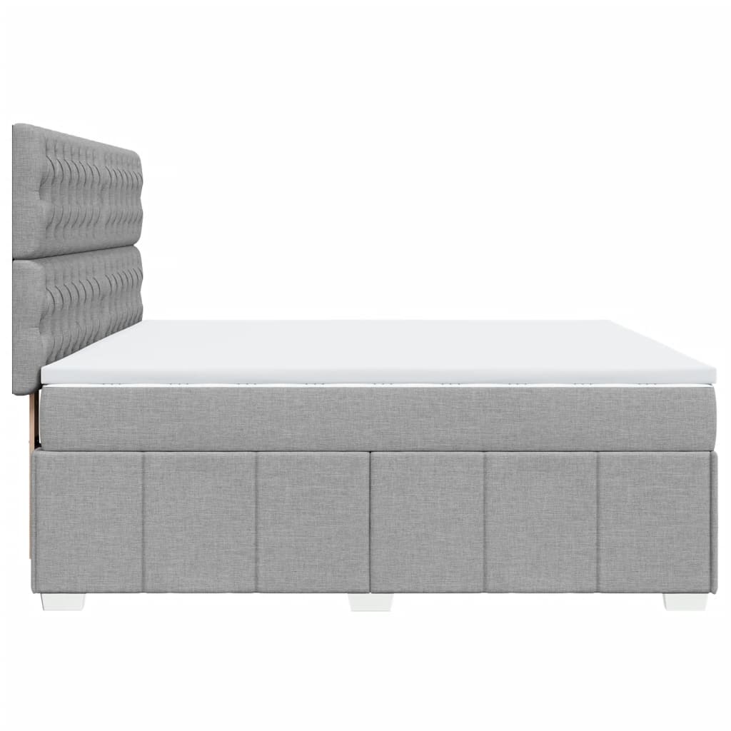 Sommier à lattes de lit avec matelas Gris clair 180x200cm Tissu - XIOS