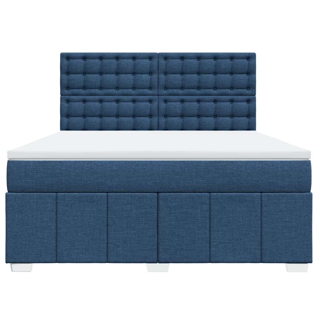 Sommier à lattes de lit avec matelas Bleu 180x200 cm Tissu - XIOS