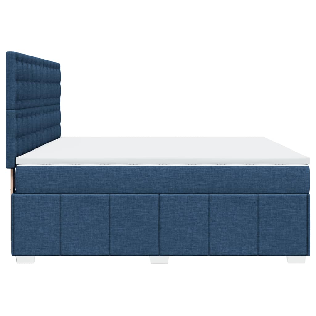 Sommier à lattes de lit avec matelas Bleu 180x200 cm Tissu - XIOS