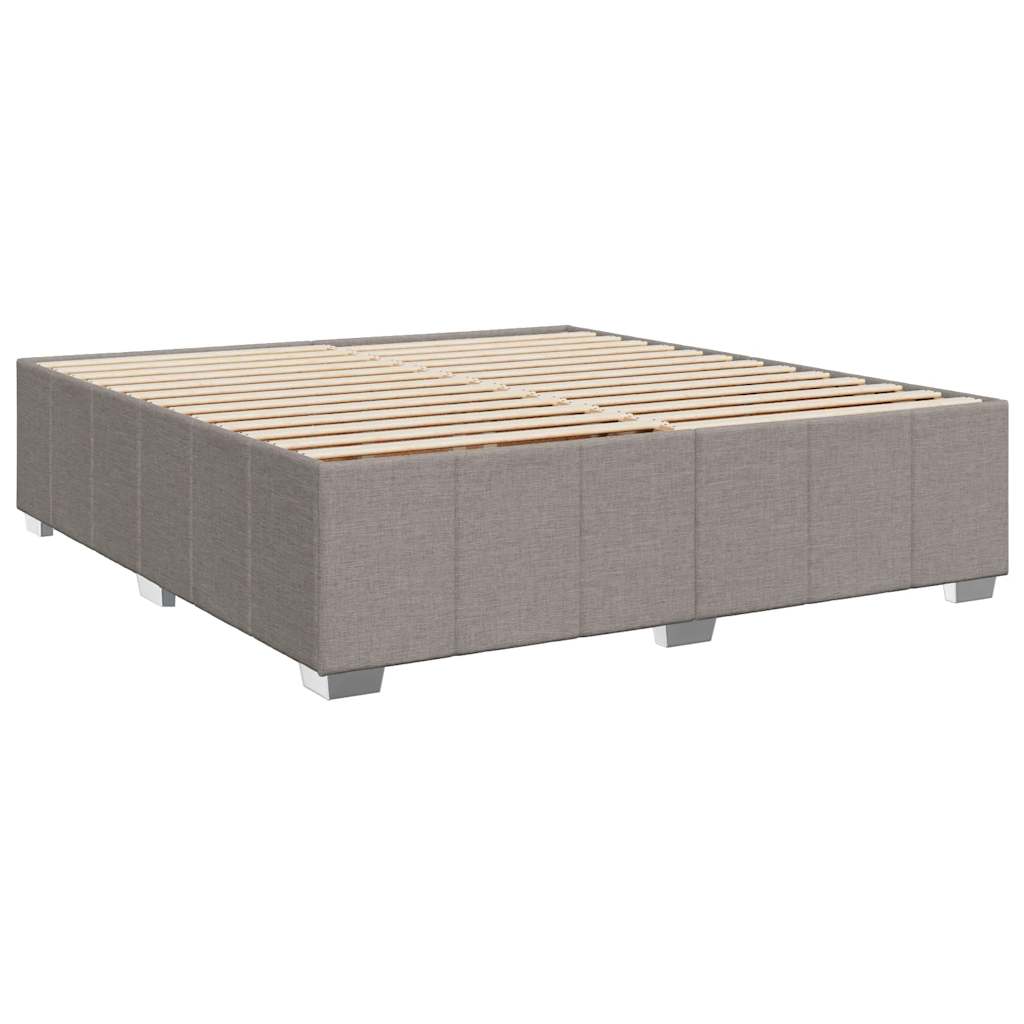 Sommier à lattes de lit avec matelas Taupe 200x200 cm Tissu - XIOS
