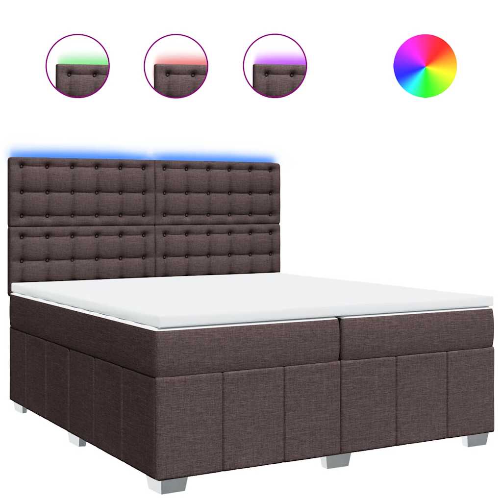 Sommier à lattes de lit avec matelas Marron foncé 200x200 cm - XIOS