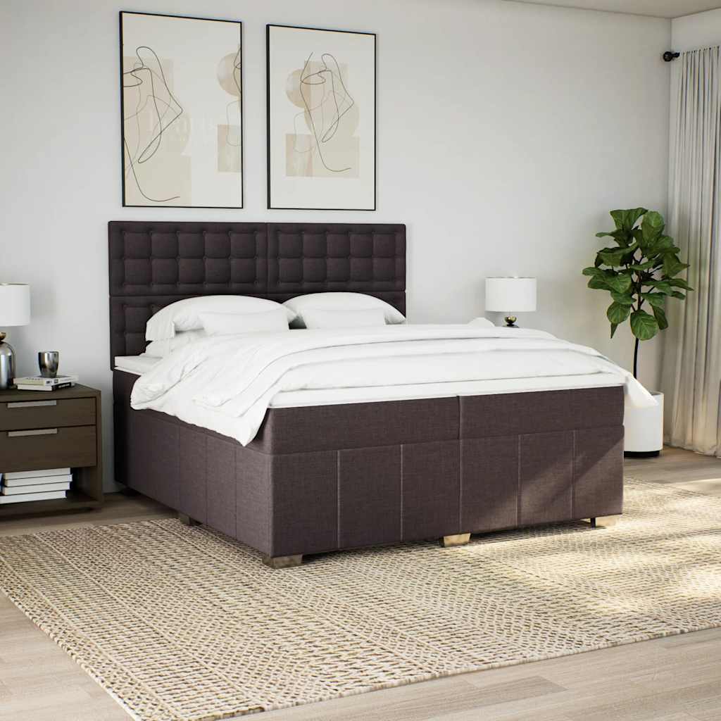 Sommier à lattes de lit avec matelas Marron foncé 200x200 cm - XIOS