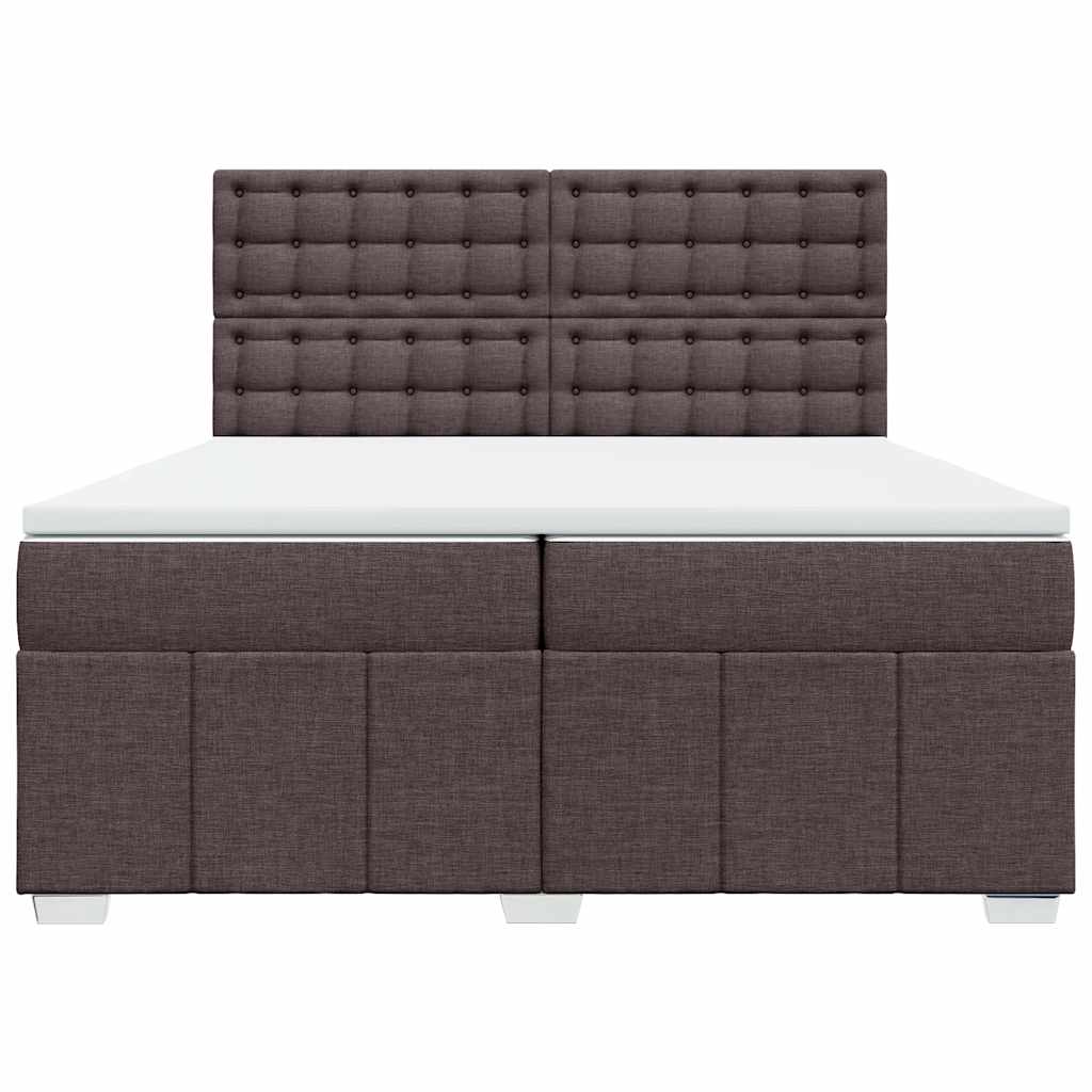 Sommier à lattes de lit avec matelas Marron foncé 200x200 cm - XIOS