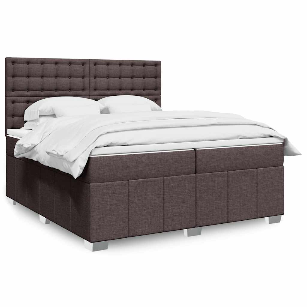 Sommier à lattes de lit avec matelas Marron foncé 200x200 cm - XIOS